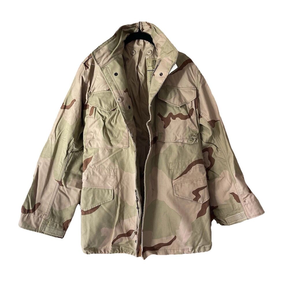 US Military Cold Weather Desert Camo Coat XS Long NOS 90s Vintage Gore Tex Style